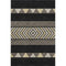 5' X 8' Black Ivory And Wheat Southwestern Washable Area Rug With UV Protection