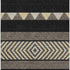 5' X 8' Black Ivory And Wheat Southwestern Washable Area Rug With UV Protection