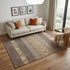 5' X 8' Brown Wheat And Copper Southwestern Washable Area Rug With UV Protection
