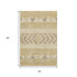5' X 8' Gold Taupe And Beige Southwestern Washable Area Rug With UV Protection
