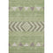 5' X 8' Green Taupe And Ivory Southwestern Washable Area Rug With UV Protection