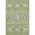 5' X 8' Green Taupe And Ivory Southwestern Washable Area Rug With UV Protection