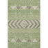 5' X 8' Green Taupe And Ivory Southwestern Washable Area Rug With UV Protection