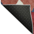 8' X 10' Red White And Navy Blue Southwestern Washable Area Rug With UV Protection