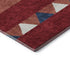 8' X 10' Red White And Navy Blue Southwestern Washable Area Rug With UV Protection