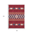 8' X 10' Red White And Navy Blue Southwestern Washable Area Rug With UV Protection