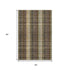 5' X 8' Brown Ivory And Plum Plaid Washable Area Rug With UV Protection