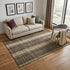 5' X 8' Brown Ivory And Plum Plaid Washable Area Rug With UV Protection