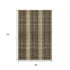 8' X 10' Brown Ivory And Plum Plaid Washable Area Rug With UV Protection