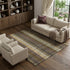8' X 10' Brown Ivory And Plum Plaid Washable Area Rug With UV Protection