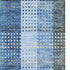 5' X 8' Denim Blue Gray And Beige Plaid Washable Area Rug With UV Protection
