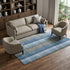 8' X 10' Denim Blue Gray And Beige Plaid Washable Area Rug With UV Protection