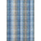 8' X 10' Denim Blue Gray And Beige Plaid Washable Area Rug With UV Protection