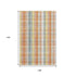9' X 12' Peach Ivory And Yellow Plaid Washable Area Rug With UV Protection