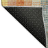 9' X 12' Peach Ivory And Yellow Plaid Washable Area Rug With UV Protection