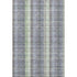 8' X 10' Pewter Gray And Green Plaid Washable Area Rug With UV Protection
