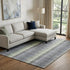 8' X 10' Pewter Gray And Green Plaid Washable Area Rug With UV Protection