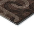 5' X 8' Chocolate Black And Beige Geometric Washable Area Rug With UV Protection