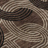 5' X 8' Chocolate Black And Beige Geometric Washable Area Rug With UV Protection