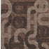 5' X 8' Chocolate Black And Beige Geometric Washable Area Rug With UV Protection
