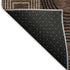 8' X 10' Chocolate Black And Beige Geometric Washable Area Rug With UV Protection