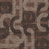8' X 10' Chocolate Black And Beige Geometric Washable Area Rug With UV Protection
