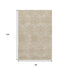 8' X 10' Beige And Ivory Geometric Washable Area Rug With UV Protection