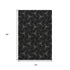 5' X 8' Black And Ivory Geometric Washable Area Rug With UV Protection