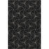 5' X 8' Black And Ivory Geometric Washable Area Rug With UV Protection