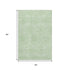 5' X 8' Mint Green And Ivory Geometric Washable Area Rug With UV Protection