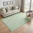 5' X 8' Mint Green And Ivory Geometric Washable Area Rug With UV Protection