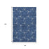 8' X 10' Navy Blue And Ivory Geometric Washable Area Rug With UV Protection