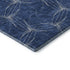 8' X 10' Navy Blue And Ivory Geometric Washable Area Rug With UV Protection