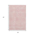 5' X 8' Pink And Ivory Geometric Washable Area Rug With UV Protection
