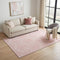 5' X 8' Pink And Ivory Geometric Washable Area Rug With UV Protection