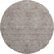 8' Taupe And Ivory Geometric Washable Round Rug With UV Protection