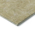 8' Wheat And Ivory Geometric Washable Round Rug With UV Protection