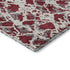 5' X 8' Burgundy Gray And Ivory Abstract Washable Area Rug With UV Protection