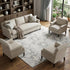 8' X 10' Silver Gray And Ivory Abstract Washable Area Rug With UV Protection