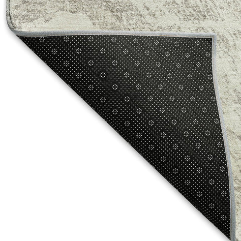 9' X 12' Beige And Ivory Abstract Washable Area Rug With UV Protection