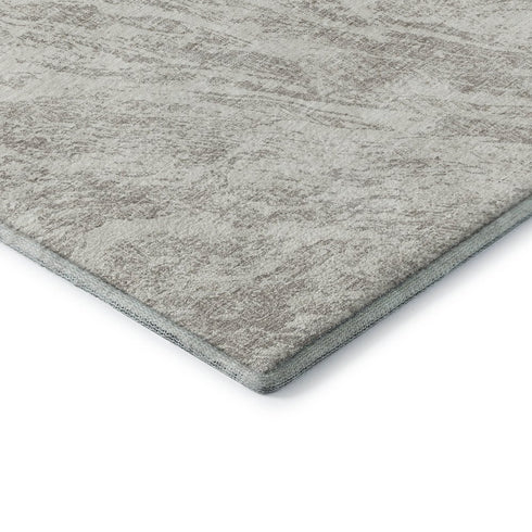 9' X 12' Beige And Ivory Abstract Washable Area Rug With UV Protection
