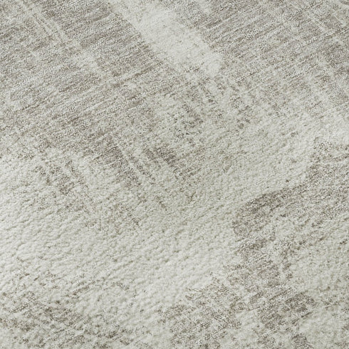 9' X 12' Beige And Ivory Abstract Washable Area Rug With UV Protection