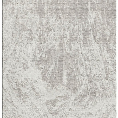 9' X 12' Beige And Ivory Abstract Washable Area Rug With UV Protection