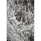5' X 8' Black And Ivory Abstract Washable Area Rug With UV Protection