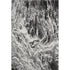 5' X 8' Black And Ivory Abstract Washable Area Rug With UV Protection