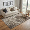 5' X 8' Brown And Beige Abstract Washable Area Rug With UV Protection