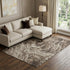8' X 10' Brown And Beige Abstract Washable Area Rug With UV Protection