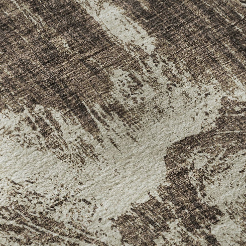 8' X 10' Brown And Beige Abstract Washable Area Rug With UV Protection