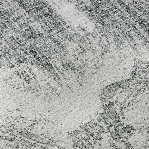 8' X 10' Gray And Ivory Abstract Washable Area Rug With UV Protection