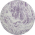 8' Purple And Ivory Abstract Washable Round Rug With UV Protection